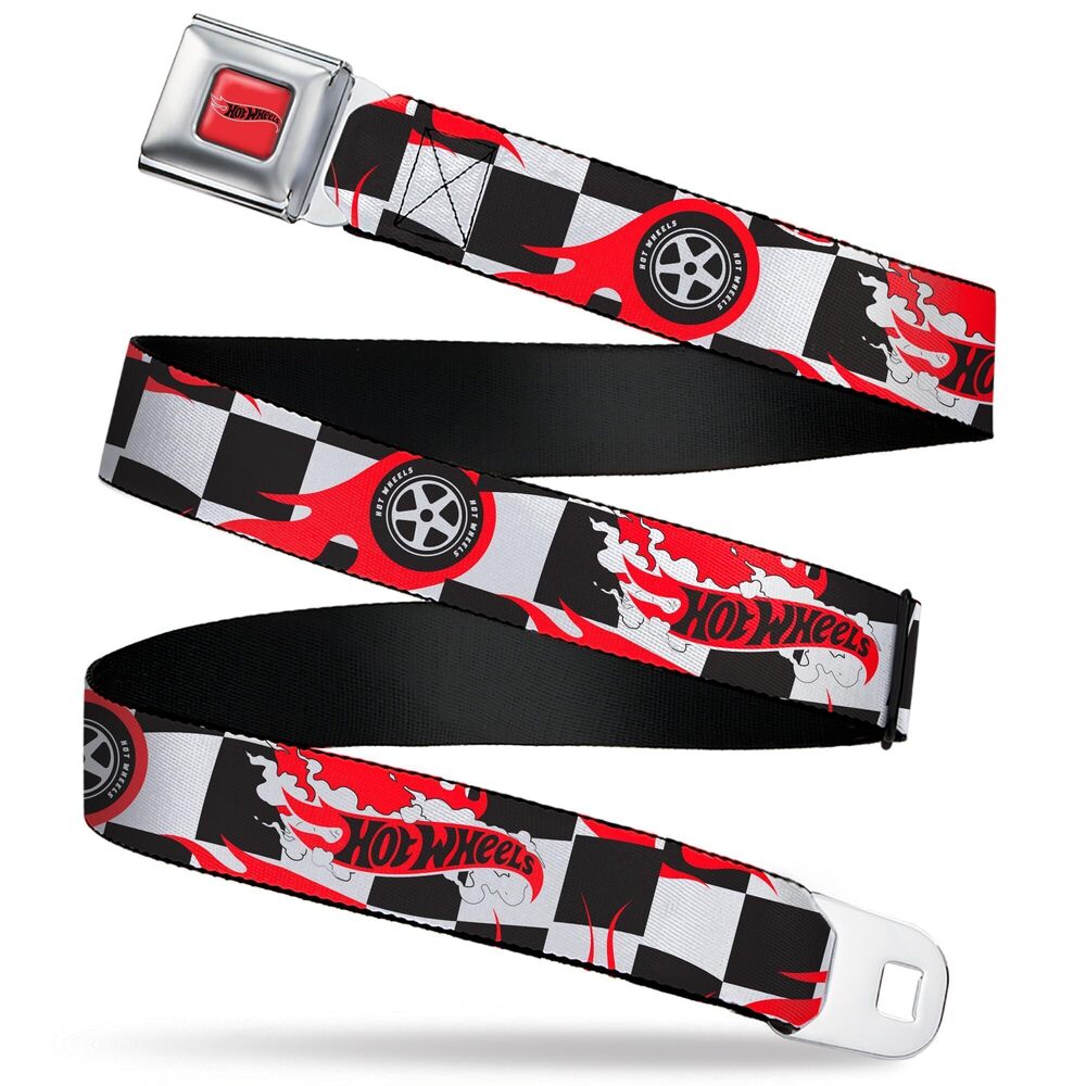 9969 Mattel Belt, Seatbelt Buckle Belt, Hot Wheels Logo and Tire Burn Out